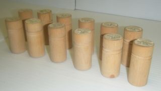 Vintage Old Stock Pflueger Full Case of 12 Wood Barrel Hooks Size 20 6