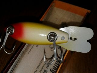 Vintage WOOD BOMBER LURE W/BOX OLD 3 - 1/2 