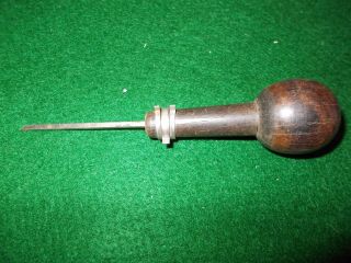 Antique Jeweler ' s Graver Engraver with Spherical Tropical Hardwood Handle 2