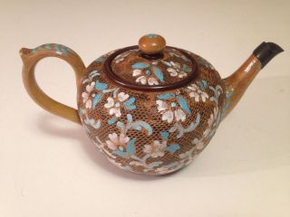 Antique Royal Doulton Teapot Slaters Patent 1887 - 1902 Hand Painted Earthenware