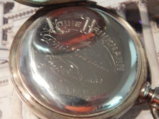 ELGIN 18s Hunter case Pocket Watch Dueber Coin Silver lever set 6