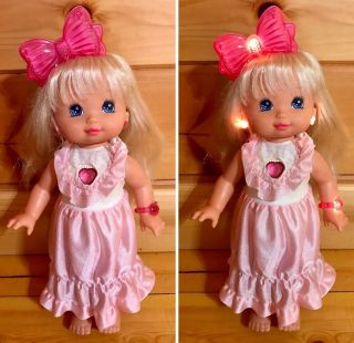 Vintage 1988 Mattel Pj Sparkles Doll Light Up Nightime Baby Pajamas