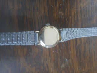 Vintage ladies 9ct gold Rotary wrist watch metal strap good 4