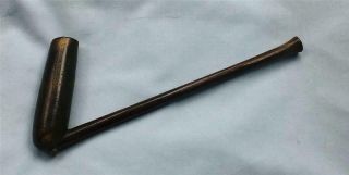 Good Antique African Zulu Carved Wood Pipe