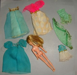 Vintage Dawn Doll with Gowns Dresses and Case 6