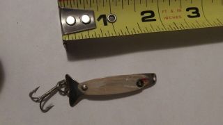 Vintage Mother Of Pearl Abalone Fishing Lure Spoon Metal Back Minnow