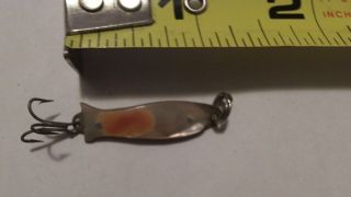 Vintage Mother Of Pearl Abalone Fishing Lure Spoon Metal Back Wobbler Fly