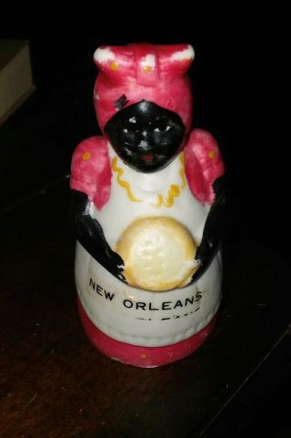 Antique Toothpick Holder Aunt Jemima Orleans Hand Painted