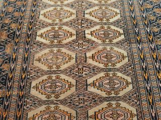Rare Persian Village Bokhara Rug 100 Handmade Wool Size:4.  8×3.  1feet 214