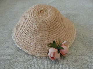Vintage Madame Alexander Cissette Pink Straw Hat