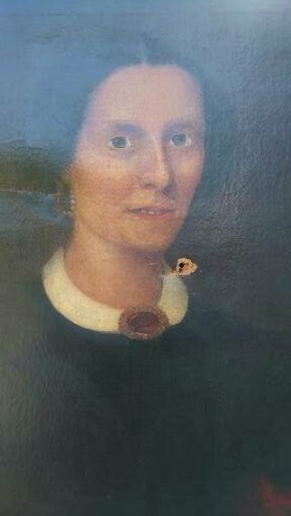 Antique 18thc American Naive School Folk Art Oil Lady Portrait Ammi Phillips