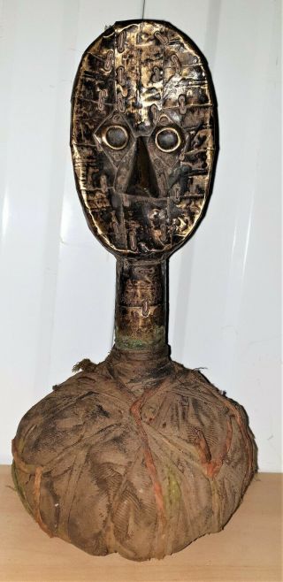 Distinguish Kota Figure Ancestor Reliquary Metal Cover D R Congo/gabon Fes 217