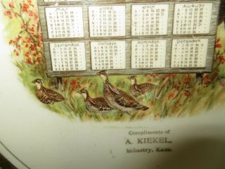 Vtg Antique 1911 Calendar Advertising Plate - A.  KIEKEL INDUSTRY,  Kansas - KS 4
