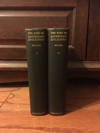 Antique Book " The Rise Of American Civilization " By Beard 2 Volumes 1927 1st Ed