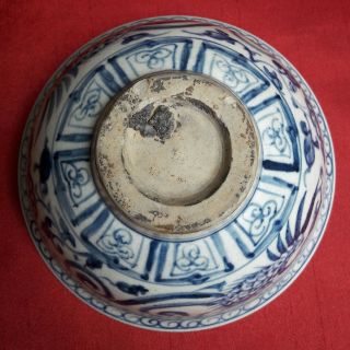 Chinese Antique Ming Blue and White Phoenixs Bowl 6