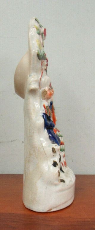 Antique 19th C Staffordshire Figure Flatback Watch Holder 2