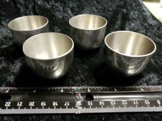 Antique Vintage Stieff Pewter Jefferson Small Cup Set Of 4 P - 33