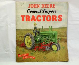 Antique 1939 John Deere General Purpose Tractors Brochure