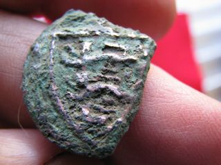 Medieval Heraldic Horse Pendant Three Lions As Found Metal Detecting [5]