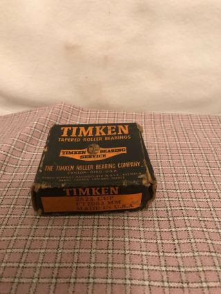 Vintage Timken 2523 Tapered Roller Bearing,  Cup Only,  Antique Auto Part 2