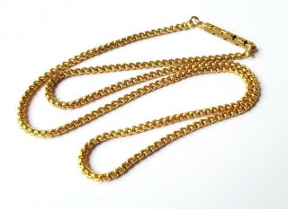 Antique Victorian Gilt Metal Fancy Link Chain Necklace