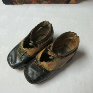 Antique French Doll Shoes 4 1/2 : Sign Le & P