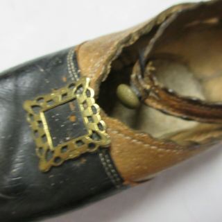 Antique French Doll Shoes 4 1/2 : Sign LE & P 4