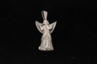 Antique Sterling Silver Angel Pendant Charm Rare