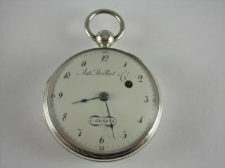 Antique Swiss Verge Fusee Key Wind Pocket Watch.  Made In Early 1800 