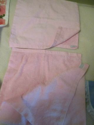 Vintage Trousseau Ny Pink Hand Towels
