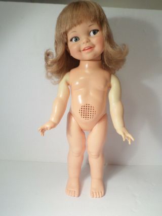 Vintage Ideal Giggles Doll 1966 No Giggles Flirty Eyes