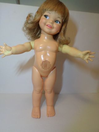 Vintage Ideal Giggles Doll 1966 No Giggles Flirty Eyes 7