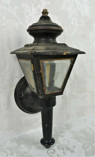 Vintage Mid Century Porch Wall Sconce Light Fixture Old Antique Outdoor Lantern
