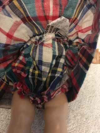 VINTAGE VOGUE GINNY OUTFIT TINY MISS SERIES PLAID DRESS HAT BLOOMERS TAG NO DOLL 5