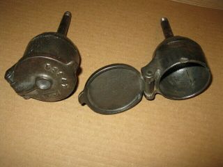 2 Antique Case Eagle Grease Cups Steam Engine Thresher 5334t 5333t