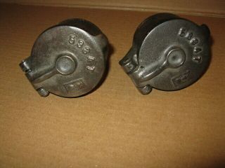 2 ANTIQUE CASE EAGLE GREASE CUPS STEAM ENGINE THRESHER 5334T 5333T 2