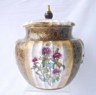Antique Royal Doulton Burslem Heavy Gilt Pot Pourii