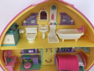 Vintage Bluebird Large Polly Pocket Friend Lucy Locket Play Case Heart House 2