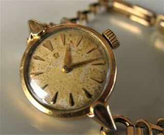 Vintage Ladies Omega Wind - Up Watch With Rolled Gold Band.