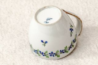 Furstenberg Floral Biedermeier Porcelain Cup and Saucer - Antique - 19th C 5