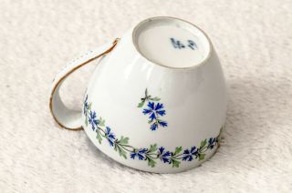 Furstenberg Floral Biedermeier Porcelain Cup and Saucer - Antique - 19th C 6