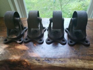 Set of 4 Antique Cast Iron Nutting Faribault 3 