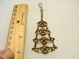 INTRESTING ANTIQUE BRASS WATCH FOB with ANGELS 2