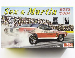 Sox & Martin Plymouth Barracuda Boss ‘cuda Jo - Han 1:25 Model Kit Gc - 1800 Open