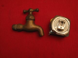 Vtg Antique Solid Brass Tap Faucet Handle Victorian