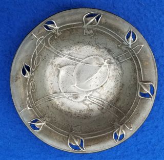 Archibald Knox For Liberty & Co Tudric Pewter Pierced Round Dish 0546 England