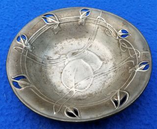 Archibald Knox for Liberty & Co Tudric Pewter Pierced Round Dish 0546 England 2