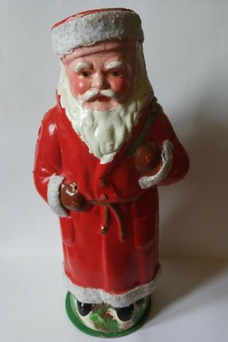 Antique German Santa Claus Father Christmas Candy Container Paper Papier Mache