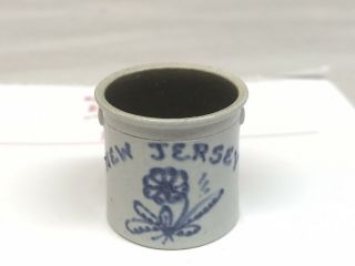 Vintage Miniature Vernon Pottery Stoneware Pottery Crock Jersey Doll House