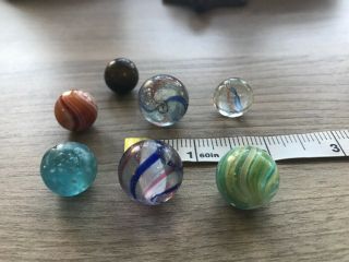 Antique Marbles (mica,  German Swirl,  Agate)